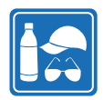 Llevar agua, gorra de visera y gafas